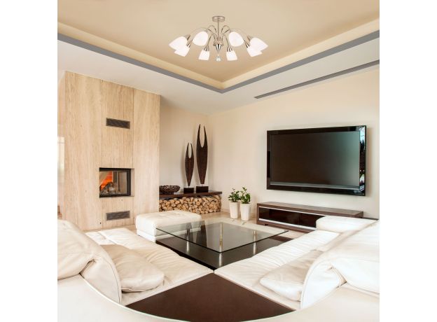 Потолочная люстра со стеклянными плафонами 30149/8 золото