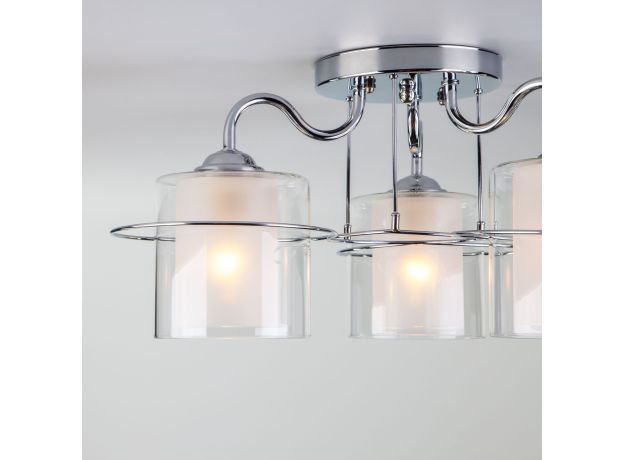 Потолочная люстра со стеклянными плафонами 30160/3 хром