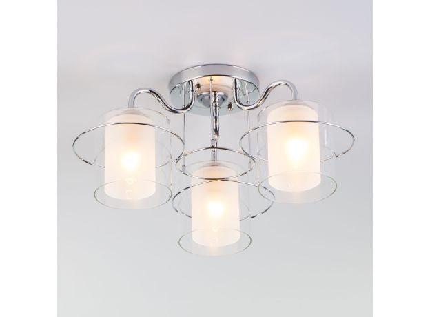 Потолочная люстра со стеклянными плафонами 30160/3 хром