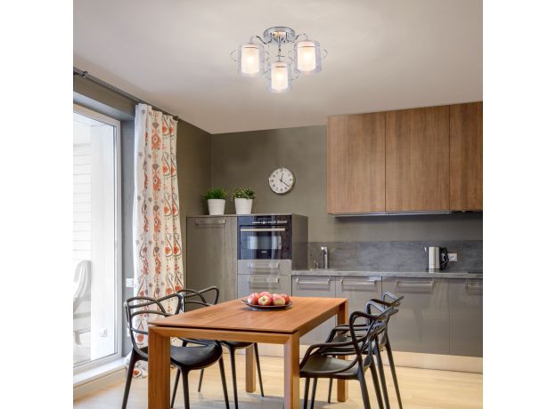 Потолочная люстра со стеклянными плафонами 30160/3 хром