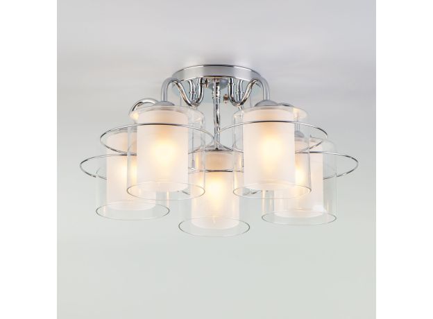 Потолочная люстра со стеклянными плафонами 30160/5 хром