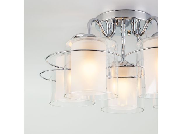 Потолочная люстра со стеклянными плафонами 30160/5 хром