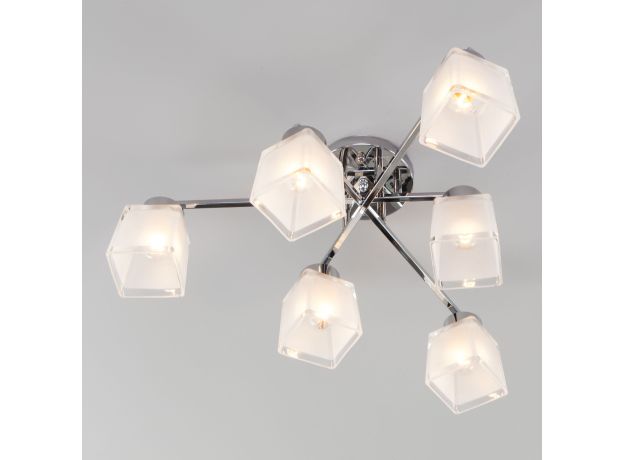 Потолочная люстра со стеклянными плафонами 30162/6 хром