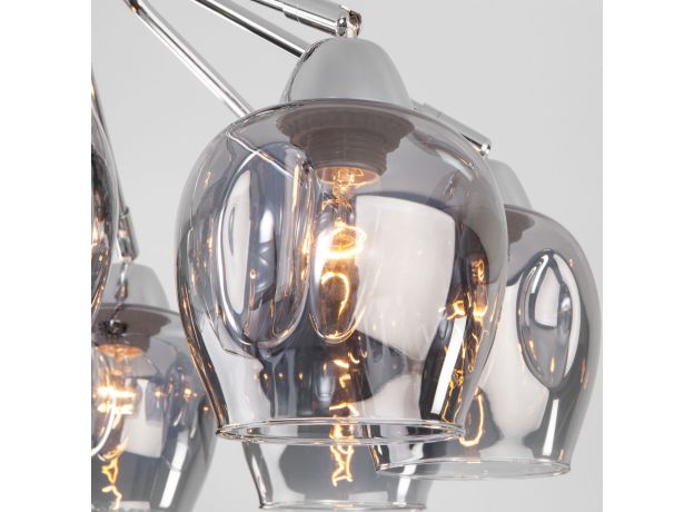 Потолочная люстра со стеклянными плафонами 30164/8 хром
