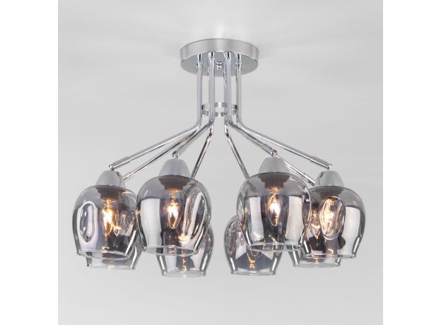 Потолочная люстра со стеклянными плафонами 30164/8 хром