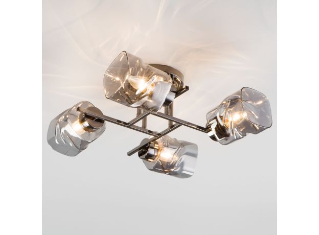 Потолочная люстра со стеклянными плафонами 30165/4 черный жемчуг