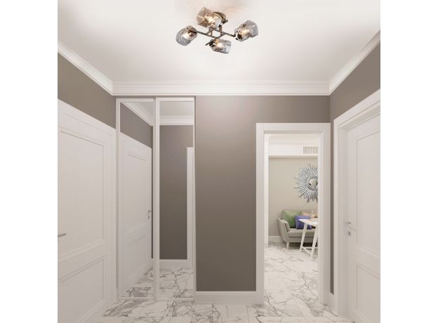 Потолочная люстра со стеклянными плафонами 30165/4 черный жемчуг