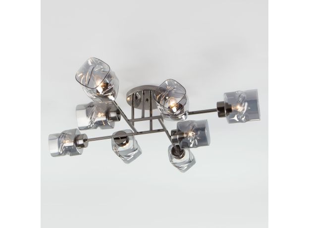 Потолочная люстра со стеклянными плафонами 30165/8 черный жемчуг