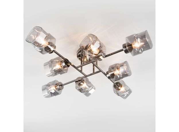 Потолочная люстра со стеклянными плафонами 30165/8 черный жемчуг