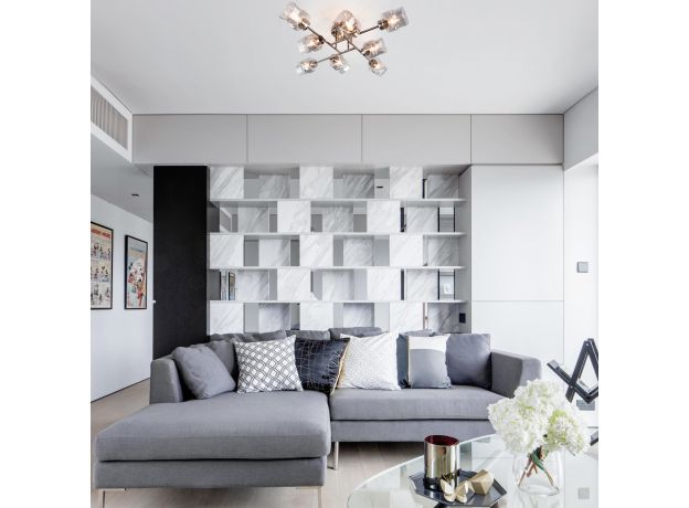 Потолочная люстра со стеклянными плафонами 30165/8 черный жемчуг