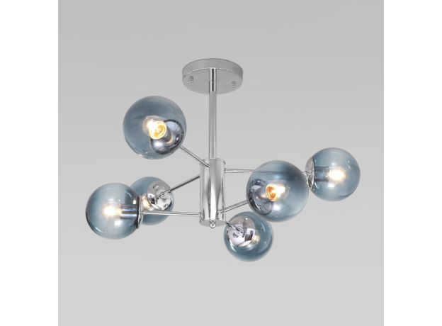 Потолочная люстра со стеклянными плафонами 30166/6 хром