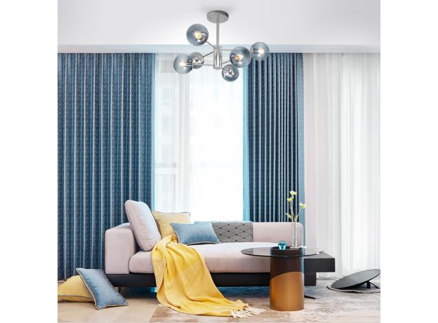 Потолочная люстра со стеклянными плафонами 30166/6 хром