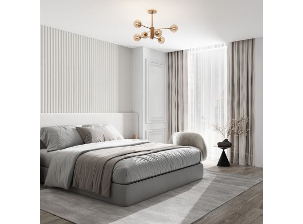 Потолочная люстра со стеклянными плафонами 30166/6 золото