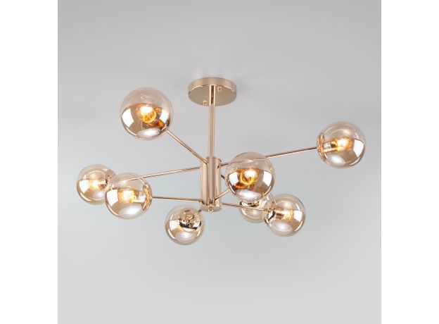 Потолочная люстра со стеклянными плафонами 30166/8 золото
