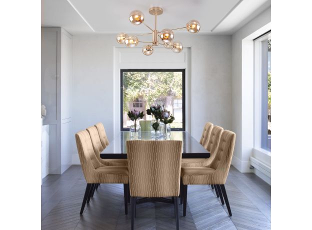 Потолочная люстра со стеклянными плафонами 30166/8 золото