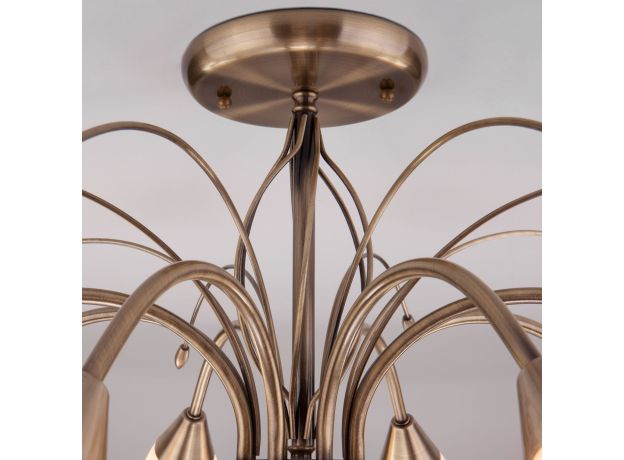 Потолочная люстра со стеклянными плафонами 30280/8 античная бронза