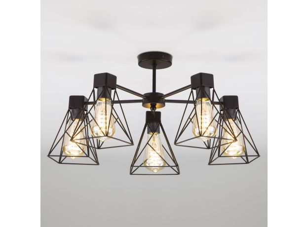 Потолочная люстра в стиле лофт 70107/5 черный
