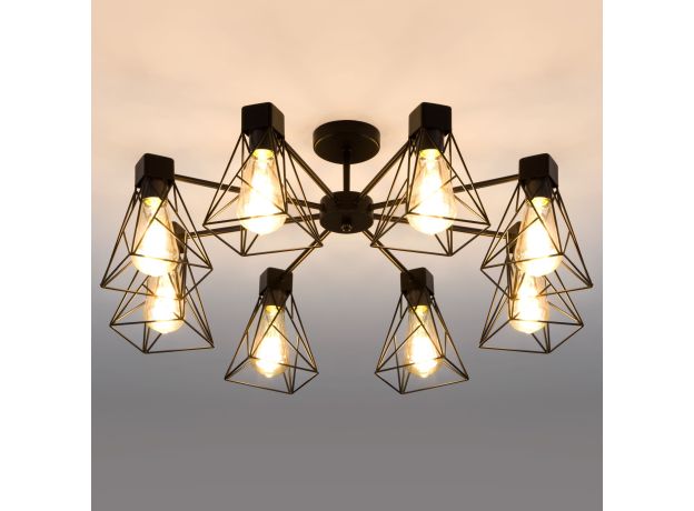 Потолочная люстра в стиле лофт 70107/8 черный