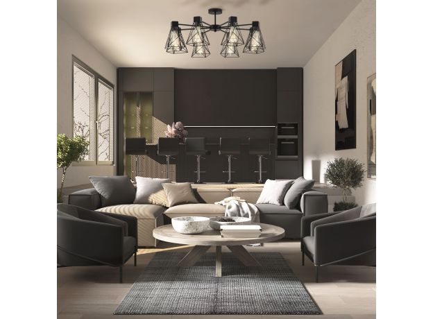 Потолочная люстра в стиле лофт 70107/8 черный