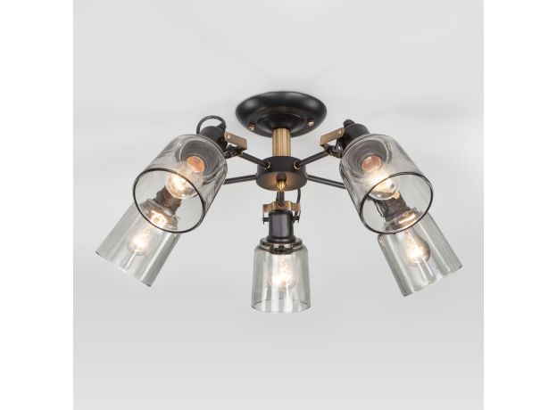 Потолочная люстра со стеклянными плафонами 70111/5 черный