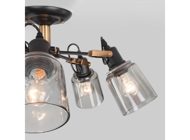 Потолочная люстра со стеклянными плафонами 70111/5 черный