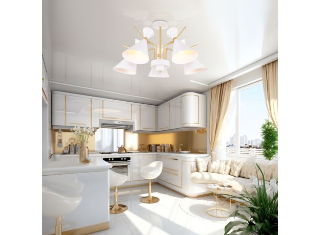 Потолочная люстра с поворотными рожками 70114/5 белый