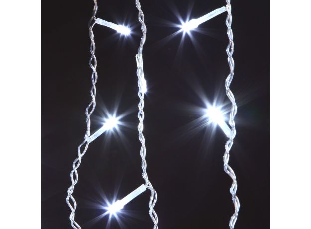 Новогодняя гирлянда бахрома белый 1,8*0,5м IP20 100-001 белый