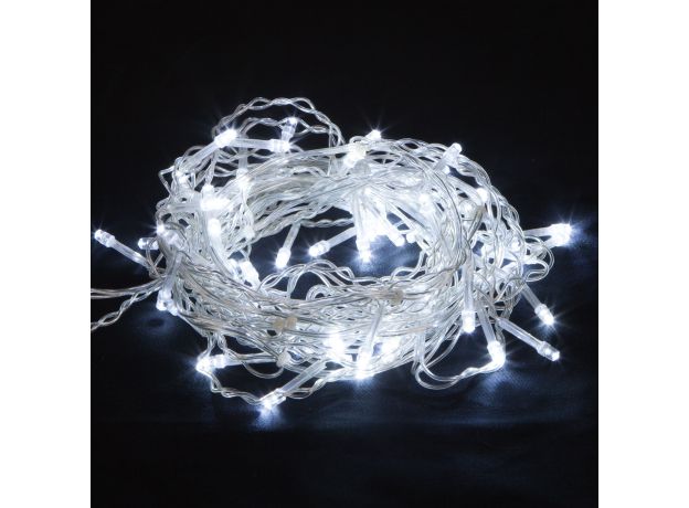 Новогодняя гирлянда бахрома белый 1,8*0,5м IP20 100-001 белый