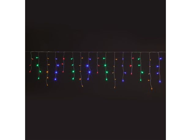 Новогодняя гирлянда бахрома мульти 1,8*0,5м IP20 100-001