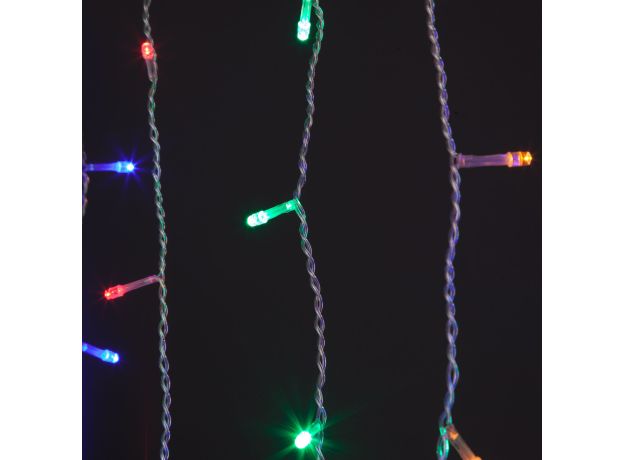 Новогодняя гирлянда бахрома мульти 1,8*0,5м IP20 100-001