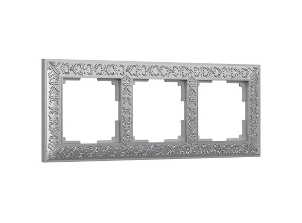 Рамка из металла на 3 поста Antik матовый хром WL07-Frame-03