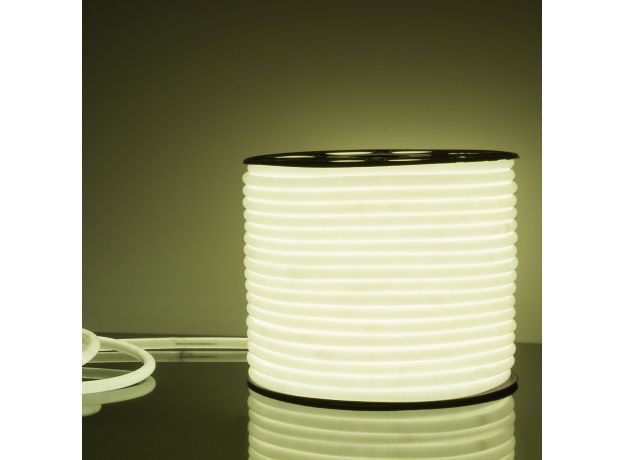 Светодиодный гибкий неон 220 В 9.6 Вт/м 144 Led/м 2835 IP67, круглый холодный белый 6500К, 50 м Гибкий неон 220V 9,6W 144Led 2835 IP67 круглый холодный белый, 50 м