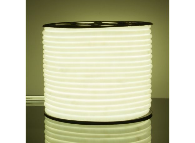 Светодиодный гибкий неон 220 В 9.6 Вт/м 144 Led/м 2835 IP67, круглый холодный белый 6500К, 50 м Гибкий неон 220V 9,6W 144Led 2835 IP67 круглый холодный белый, 50 м