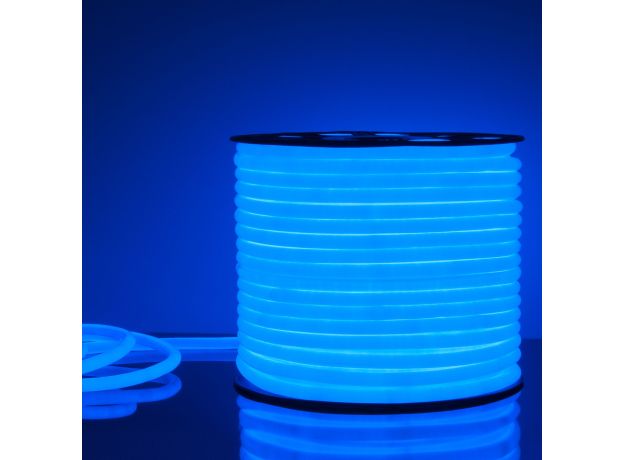 Светодиодный гибкий неон 220 В 9.6 Вт/м 144 Led/м 2835 IP67, круглый синий, 50 м Гибкий неон 220V 9,6W 144Led 2835 IP67 круглый синий, 50 м