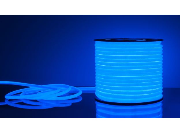 Светодиодный гибкий неон 220 В 9.6 Вт/м 144 Led/м 2835 IP67, круглый синий, 50 м Гибкий неон 220V 9,6W 144Led 2835 IP67 круглый синий, 50 м