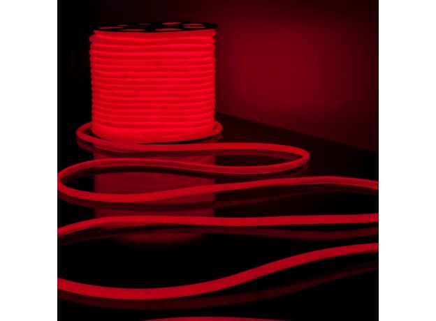 Светодиодный гибкий неон 220V 9.6W/м 144Led/м 2835 IP67 круглый, красный, 50 м Гибкий неон 220V 9,6W 144Led 2835 IP67 круглый красный, 50 м