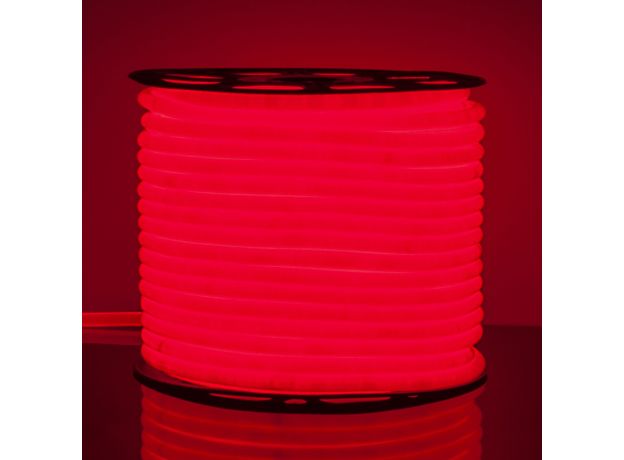 Светодиодный гибкий неон 220V 9.6W/м 144Led/м 2835 IP67 круглый, красный, 50 м Гибкий неон 220V 9,6W 144Led 2835 IP67 круглый красный, 50 м