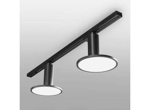 Трековый светодиодный светильник для однофазного шинопровода Brain черный 12W 4200K LTB50