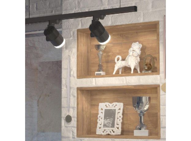 Трековый светильник для однофазного шинопровода Accord черный 30W 4200K (1 шт.) LTB37