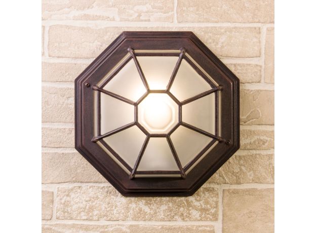 Уличный настенный светильник Telarana L капучино GL 1024D