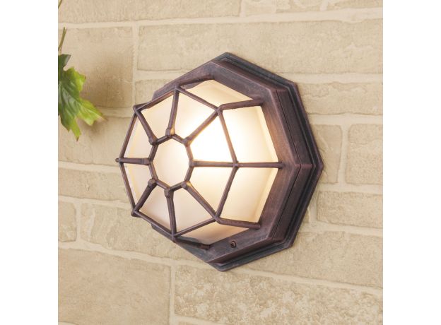 Уличный настенный светильник Telarana S капучино GL 1023D