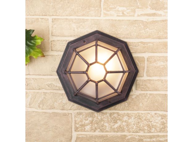 Уличный настенный светильник Telarana S капучино GL 1023D