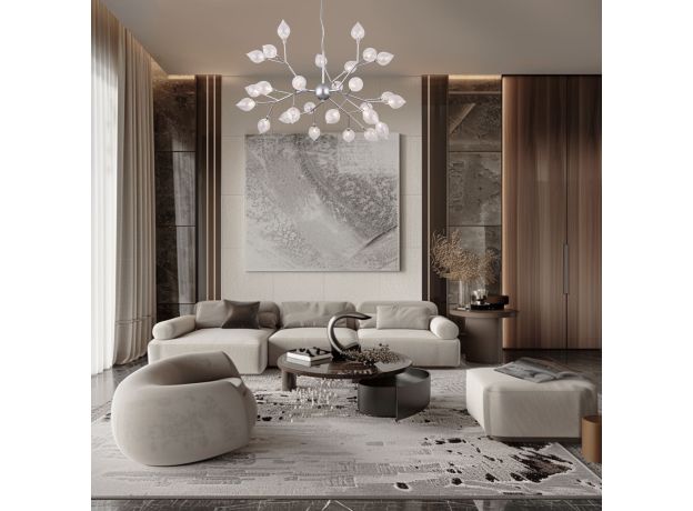 Умная подвесная люстра со стеклянными плафонами 546 Smart