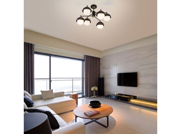 Умная потолочная люстра в стиле лофт 70106/6 черный