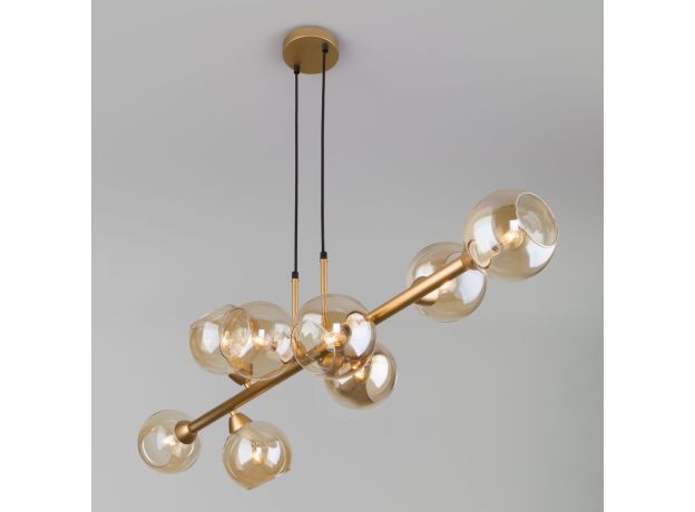 Умный подвесной светильник с круглыми стеклянными плафонами 70113/8 янтарный Smart