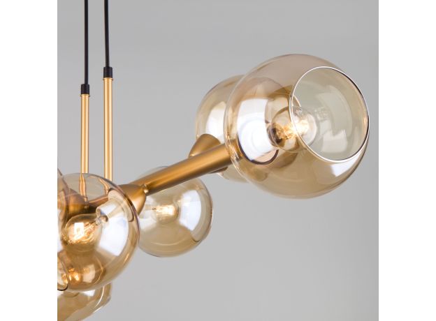 Умный подвесной светильник с круглыми стеклянными плафонами 70113/8 янтарный Smart