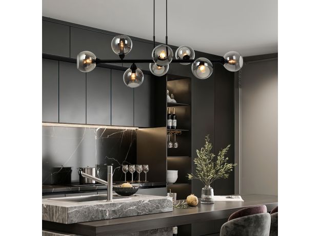 Умный подвесной светильник со стеклянными плафонами 70113/8 дымчатый Smart