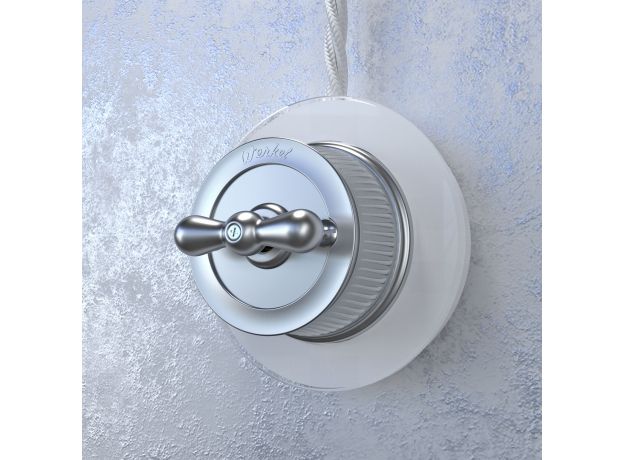 Выключатель на 4 положения двухклавишный матовый хром ретро WL19-01-05