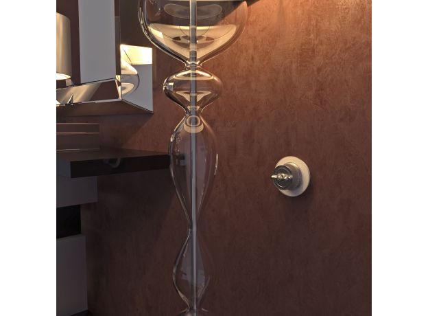 Выключатель на 4 положения двухклавишный матовый хром ретро WL19-01-05