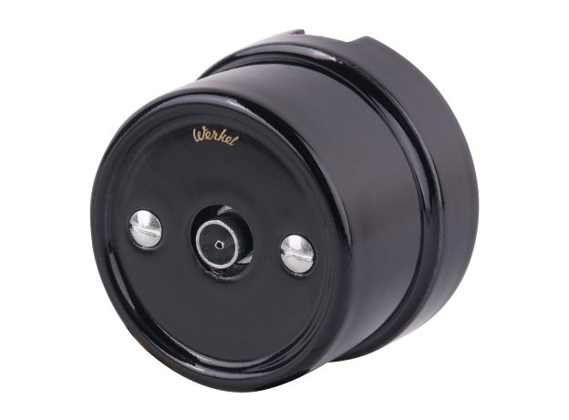 ТВ розетка черный ретро WL18-02-05